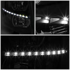 2007-2014 Chevrolet Silverado LED Reflector Headlights - Black/Clear/Smoke