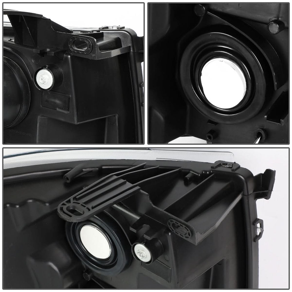 2007-2014 Chevrolet Silverado LED Reflector Headlights - Black/Clear/Smoke