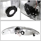 94-98 Ford Mustang Chrome LED Headlights with Amber Corner