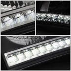 06-09 Dodge Ram LED DRL Headlights - Black Housing Amber Corner