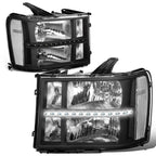 07-13 GMC Sierra 1500 / 07-14 Sierra 2500 3500 LED DRL Headlights