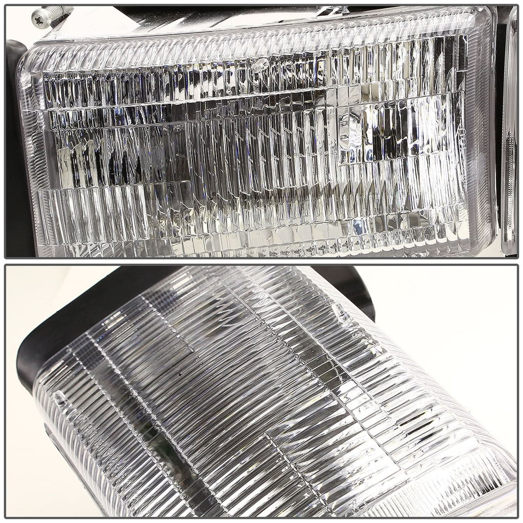 94-02 Dodge Ram OEM Style Headlights Chrome Housing 4PC Kit