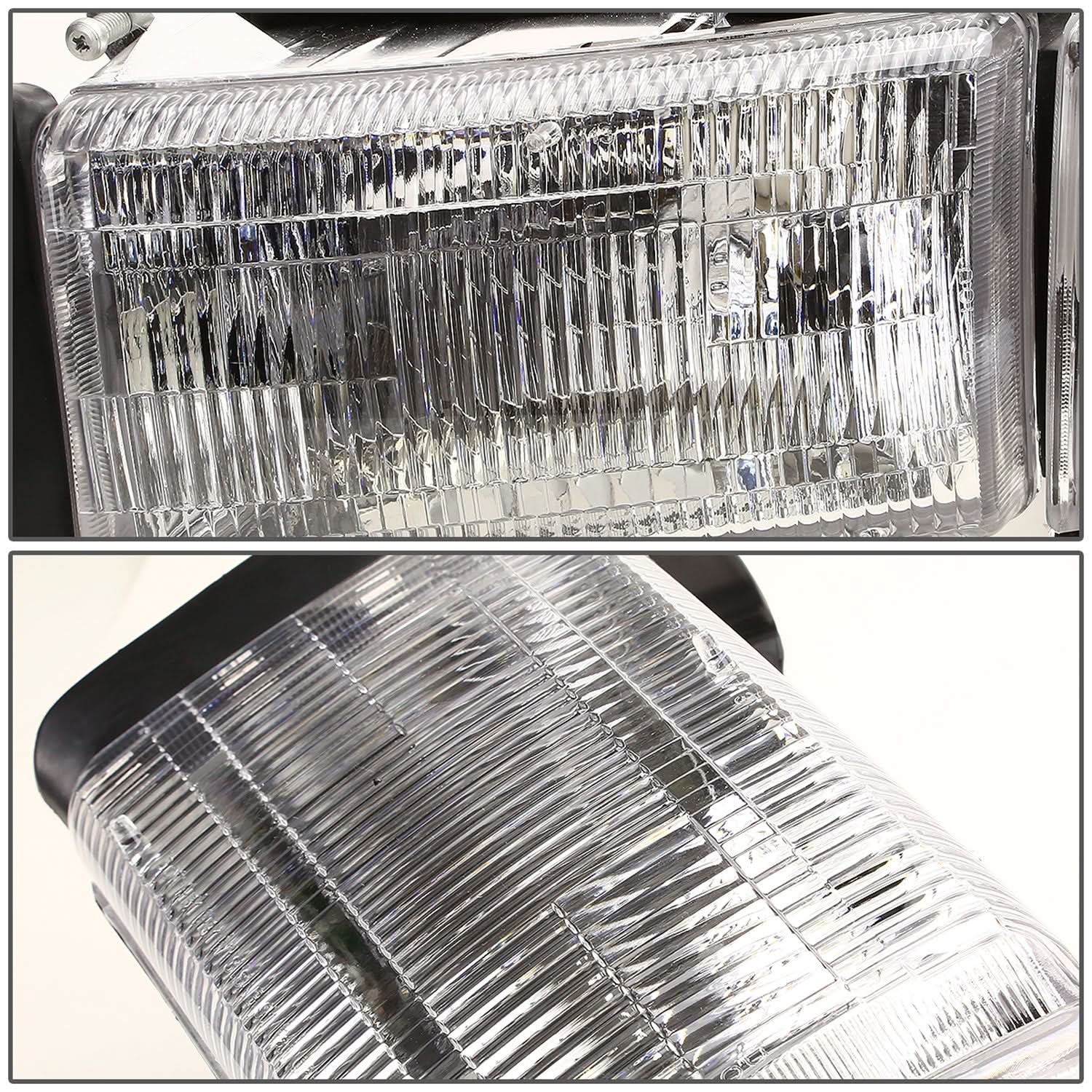 94-02 Dodge Ram OEM Style Headlights Chrome Housing 4PC Kit