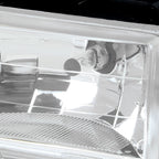 88-93 Chevrolet C10 Chrome Housing Clear Corner 8PC Headlight Set