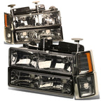 1994-1998 Chevrolet C10 Smoke Housing Headlights with Amber Corner