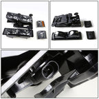 1994-1998 Chevrolet C10 Smoke Housing Headlights with Amber Corner