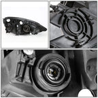 02-04 Acura RSX Black Housing Amber Corner Headlights