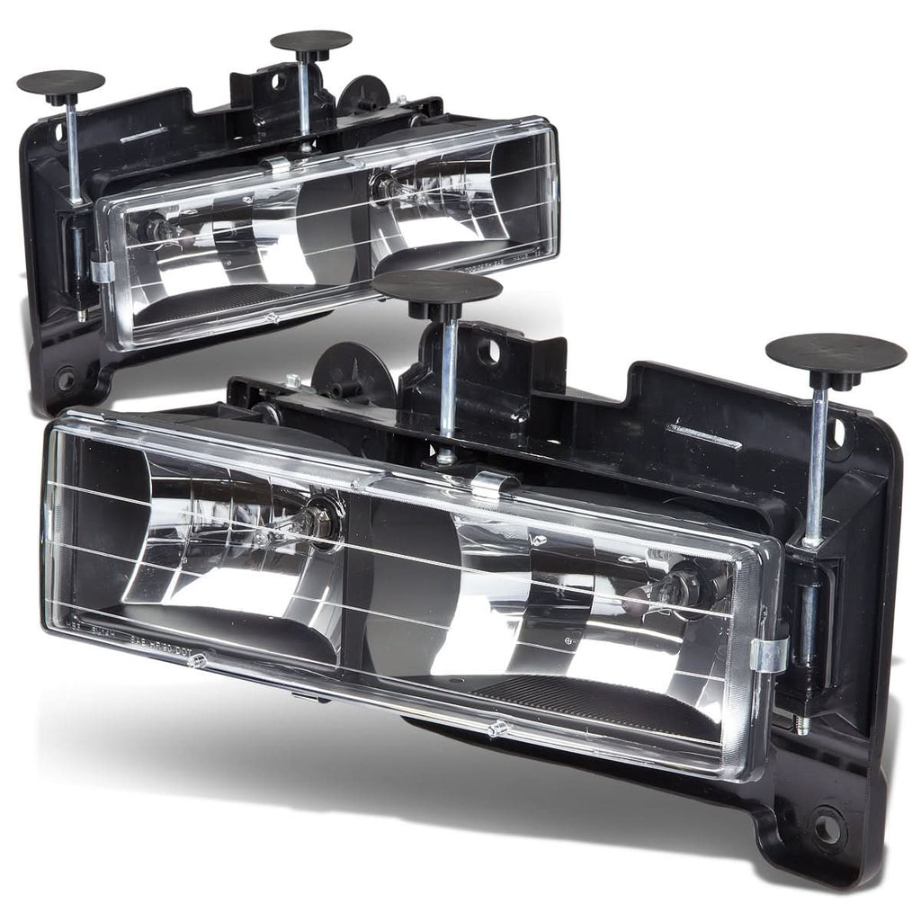 88-98 Chevrolet C10 Black Housing Headlights 2PC 9005/9006