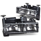 88-98 Chevrolet C10 Black Housing Headlights 2PC 9005/9006