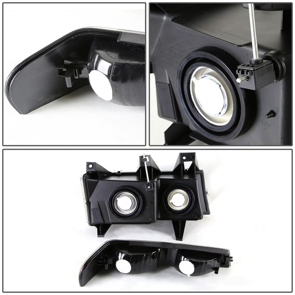 04-12 Chevrolet Colorado & GMC Canyon Black Housing Headlights 4PC Kit