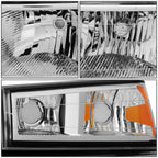 04-12 Chevy Colorado Chrome Headlights w/ Amber Corner 4PC Set