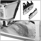 04-12 Chevrolet Colorado Chrome Housing Clear Corner Headlights 4PC