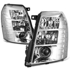 2007-2014 Cadillac Escalade Chrome Housing Clear Corner Headlights