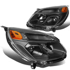 16-17 Chevrolet Equinox Projector Headlights - Black Housing Amber Corner