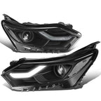 2018-2021 Chevrolet Equinox Projector LED DRL Headlights Black Housing