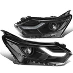 2018-2021 Chevrolet Equinox Projector LED DRL Headlights Black Housing