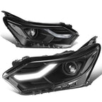 2018-2021 Chevrolet Equinox Projector LED DRL Headlights Black Housing