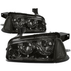 2006-2010 Dodge Charger Smoke Housing Headlights with Clear Corner
