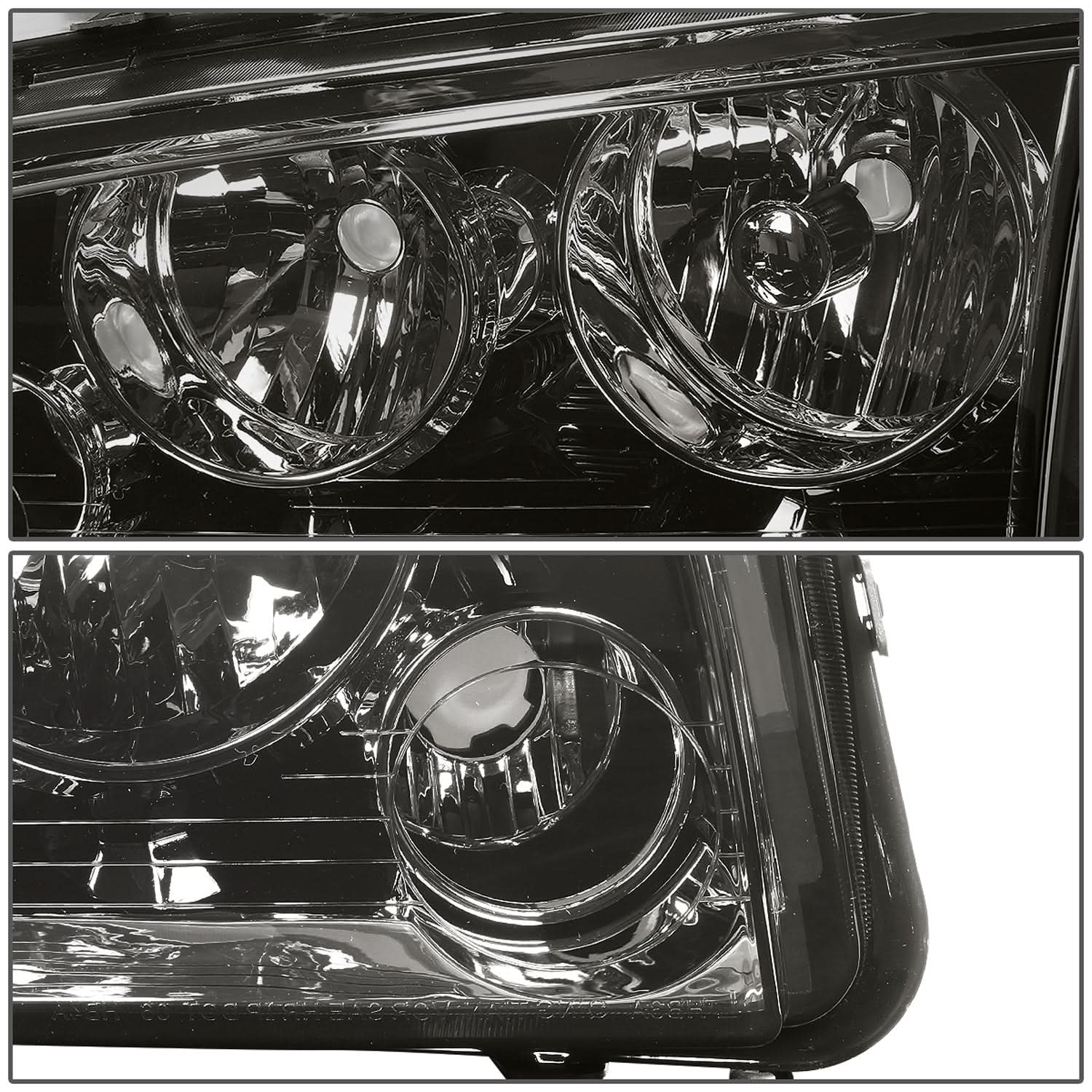 2006-2010 Dodge Charger Smoke Housing Headlights with Clear Corner
