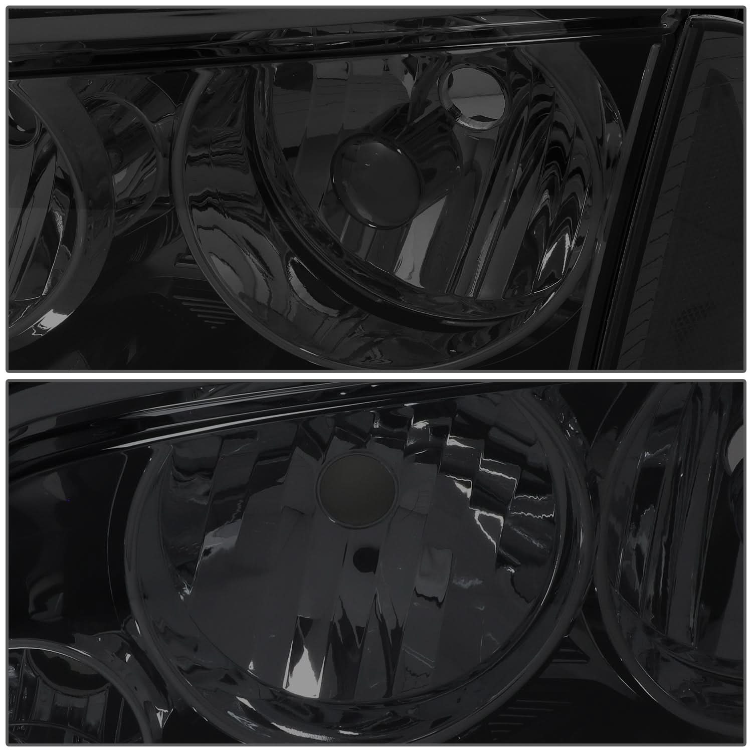 2006-2010 Dodge Charger Smoke Housing Headlights with Clear Corner
