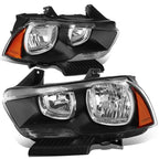 2011-2014 Dodge Charger Black Housing Headlights with Amber Corner