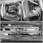 2011-2014 Dodge Charger Black Housing Headlights w/ Clear Corners