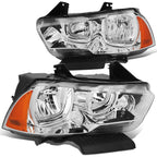 2011-2014 Dodge Charger Chrome Amber Corner Headlights