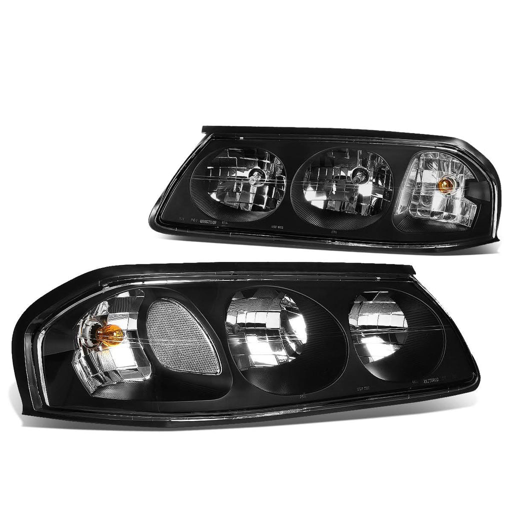 00-05 Chevrolet Impala Black Housing Clear Corner Headlights