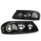 00-05 Chevrolet Impala Black Housing Clear Corner Headlights