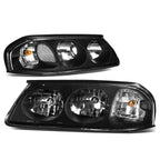 00-05 Chevrolet Impala Black Housing Clear Corner Headlights