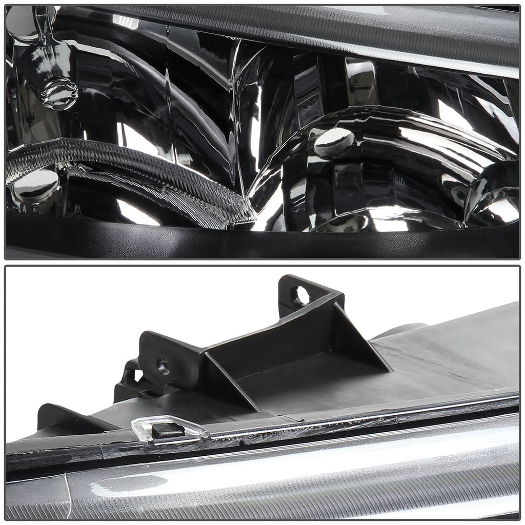 2003-2006 Chevrolet Silverado Avalanche Black Amber Headlights 2PC