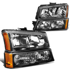 03-06 Chevrolet Silverado/Avalanche Black Housing Headlights 4PC Set
