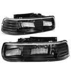 99-06 Chevrolet Silverado Suburban Tahoe Black Housing Headlights