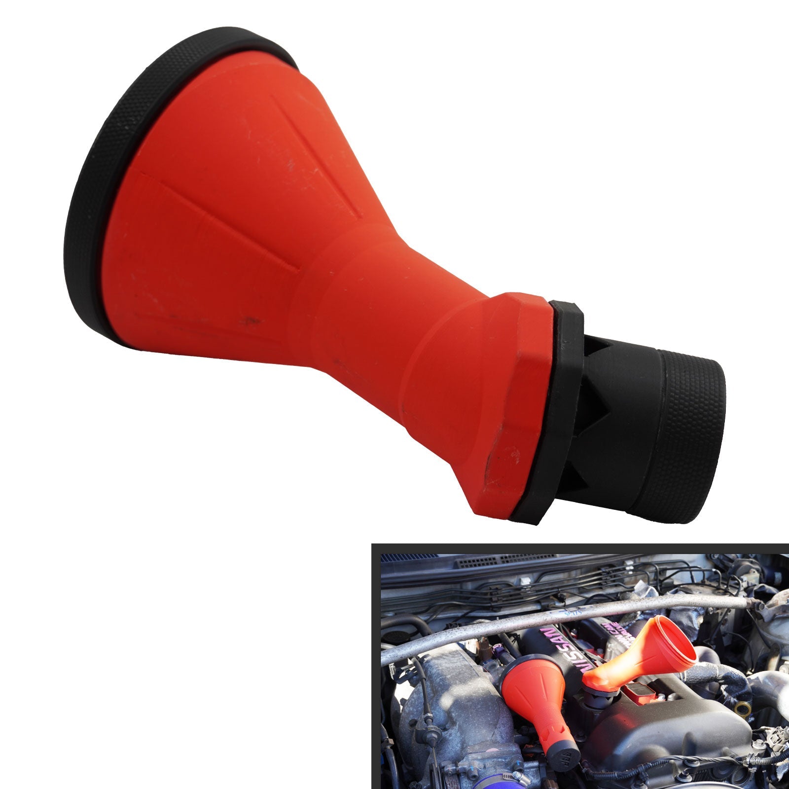 Honda Acura Pour Oil Funnel Screw On Magnetic for Integra EG EK DC2 RSX TL TSX Si - Bull Boost Performance