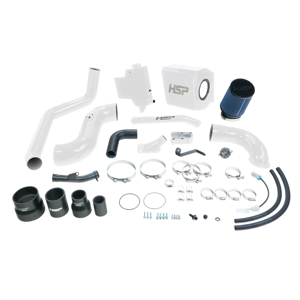 Deluxe No Bridge/Cold Side Bundle Kit For 2007.5-2010 Chevrolet/GMC-Polar White HSP Diesel