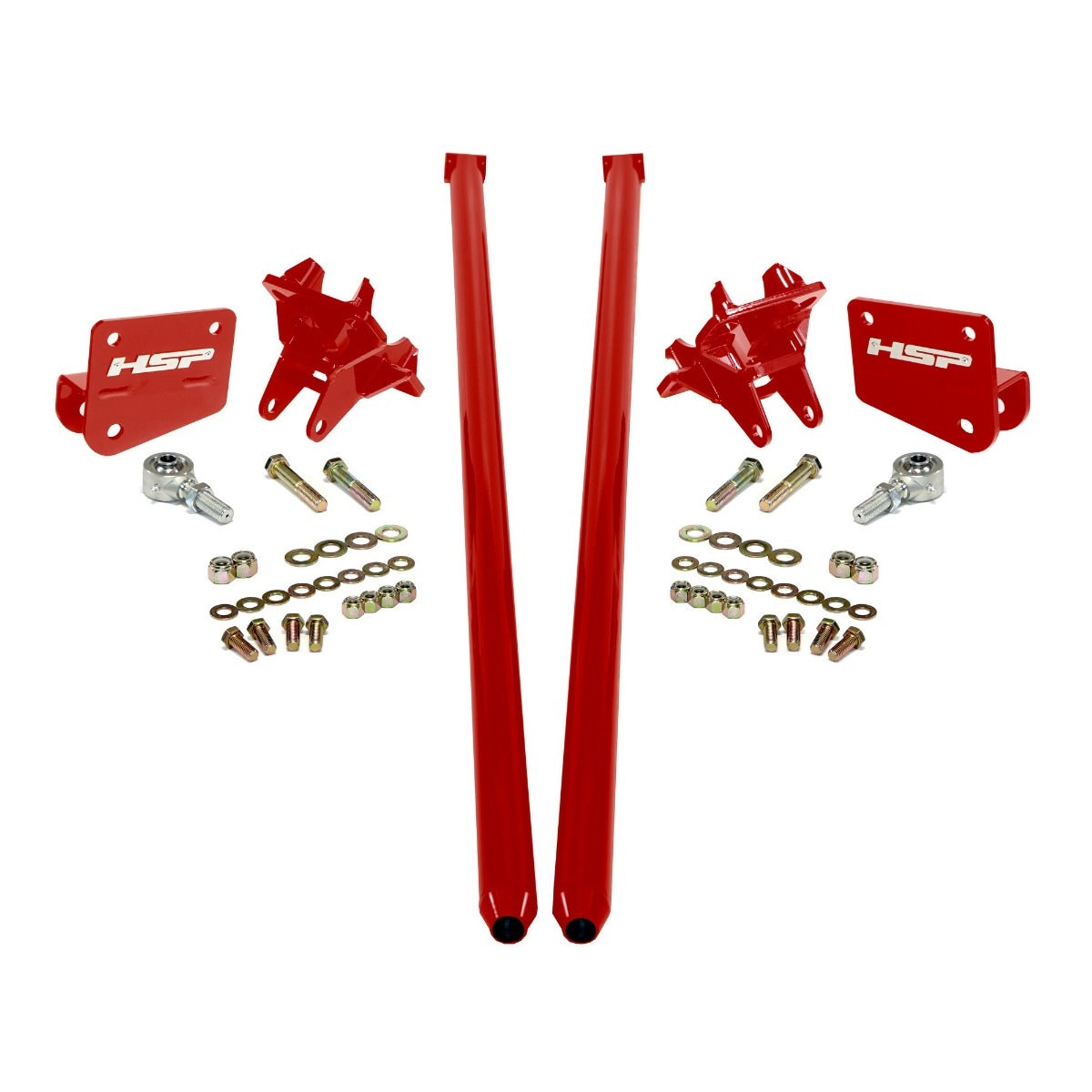 Traction Bars For 2011-2017 Ford Powerstroke 6.7L F250 F350 SRW (ECLB,CCSB)-Flag Red HSP Diesel