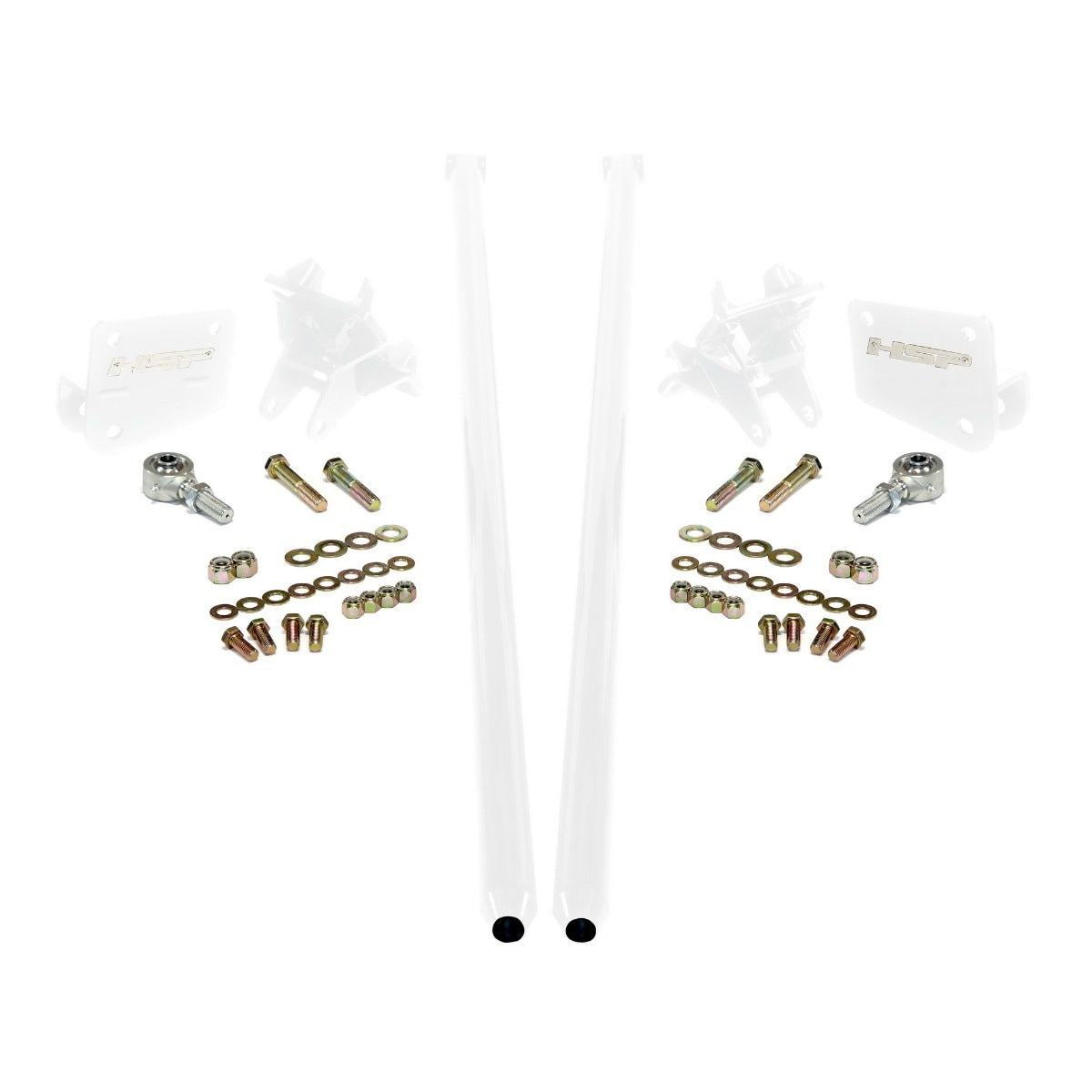 Traction Bars For 2017.5-2022 Ford Powerstroke 6.7L F250 (RCLB)-Polar White HSP Diesel