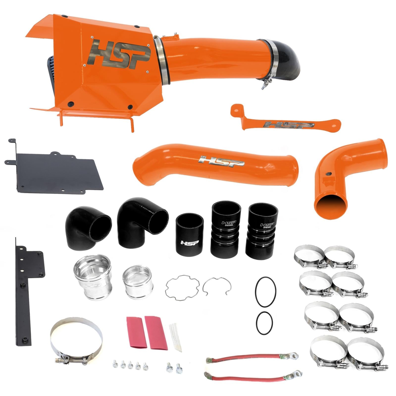 Intake And Intercooler Bundle Kit For 17-19 Ford Powerstroke F250/350 6.7L-M And M Orange HSP Diesel