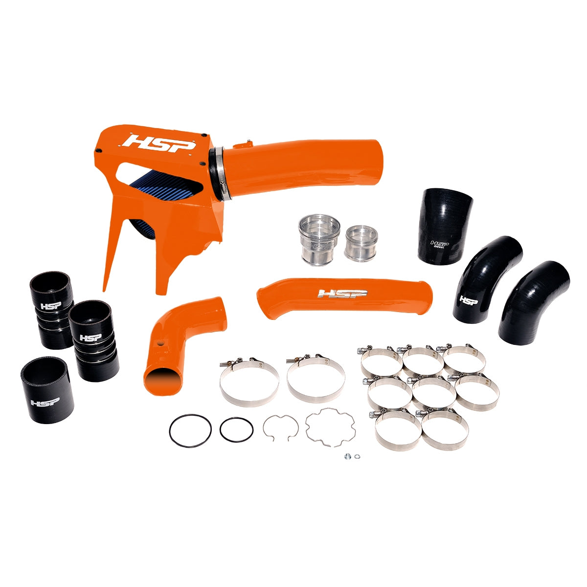Intake And Intercooler Bundle Kit For 2020-2022 Ford Powerstroke F250/350 6.7L-M&M Orange HSP Diesel