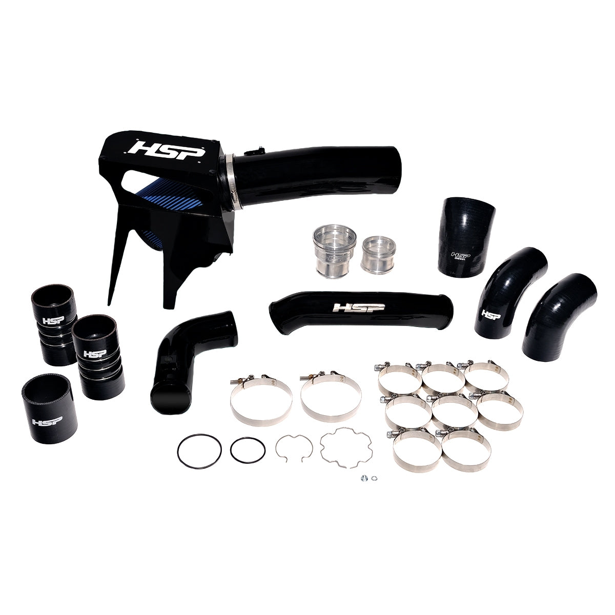 Intake And Intercooler Bundle Kit For 2020-2022 Ford Powerstroke F250/350 6.7L-Silk Satin Black HSP Diesel