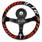 Have Faith Deep Dish 350mm Steering Wheel + Short Hub Adapter Kit For Mustang Focus Fiesta Mazda - Bull Boost Performance