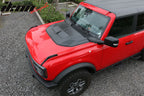 2021-2025 Ford Bronco Sanded Black Front Hood Bonnet Cover Trim ABS