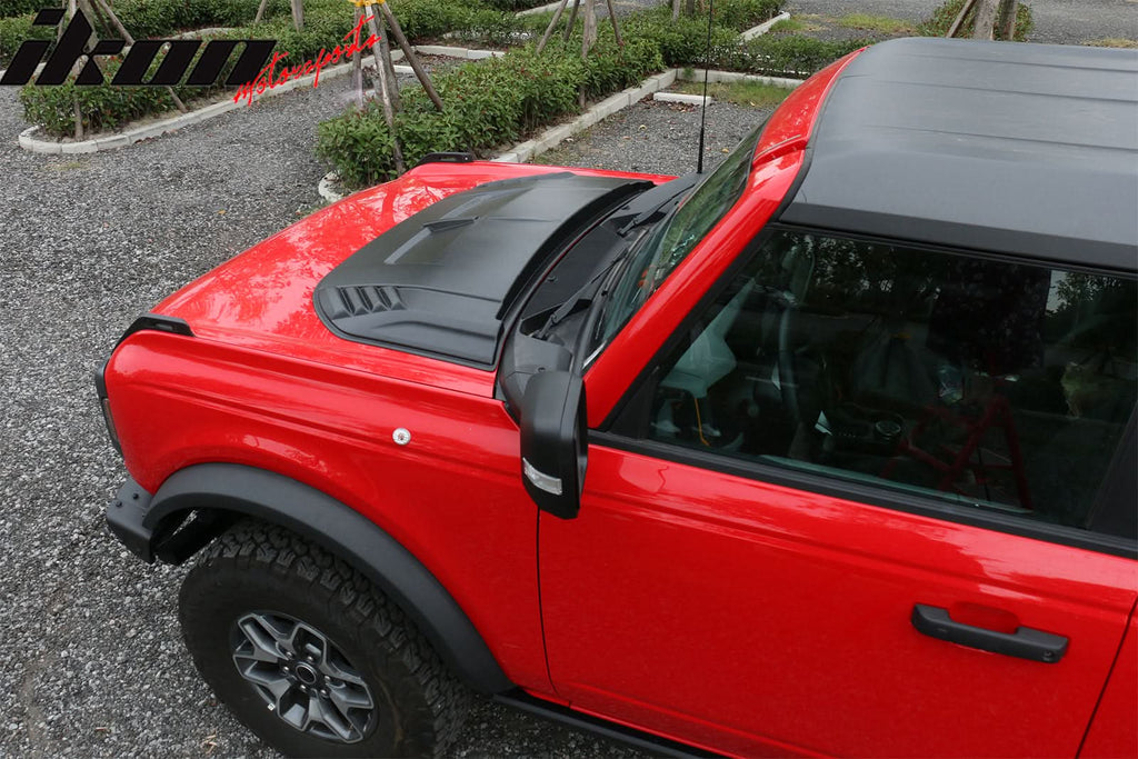 2021-2025 Ford Bronco Sanded Black Front Hood Bonnet Cover Trim ABS