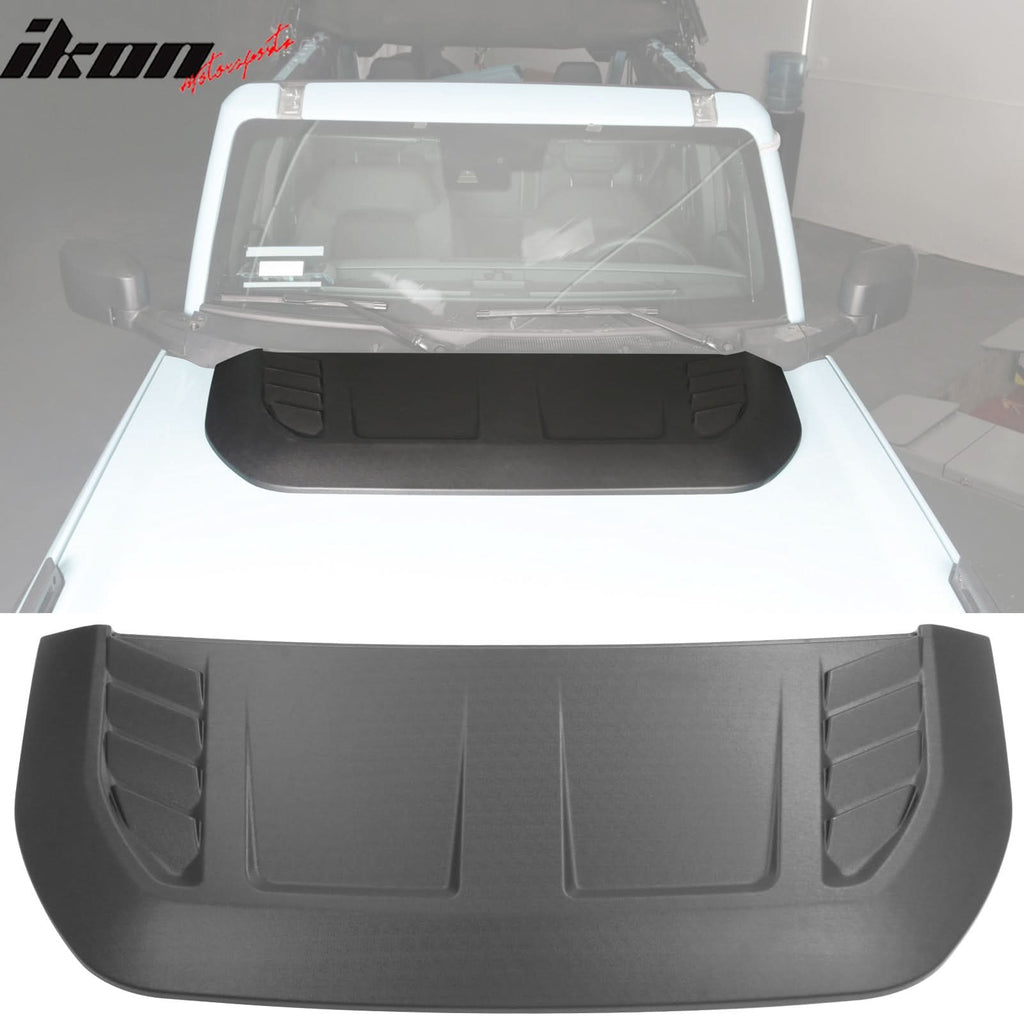 2021-2025 Ford Bronco Non-Functional Black Front Hood Bonnet Cover ABS