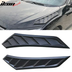 2016-2020 Honda Civic 10th Gen V2 Style Black Hood Vents ABS