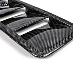 Universal Fitment Air Flow Hood Vent Scoop Bonnet Cover 2PC 20x5in CF