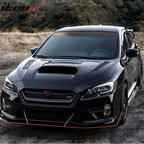 Universal Fitment Air Flow Hood Vent Scoop Bonnet Cover 2PC 20x5in CF