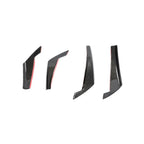 Audi A4 / RS4 B9 (2017-2020) Carbon Fiber Front Canards – RS4 Style Aftermarket Bumper Fins (4PC)