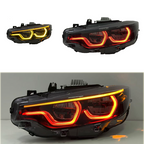 V3 Smoked IKON Tri-Color LED Headlights for BMW F32/F36/F80/F82 M3 & M4 2013-2019