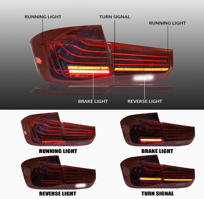 CSL Style LED Tail Lights for BMW 3 Series F30/F35 2012-2018